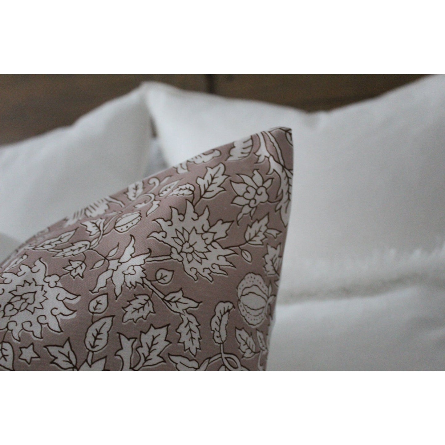Blush pink patterns cotton cushion 45 x 45cm