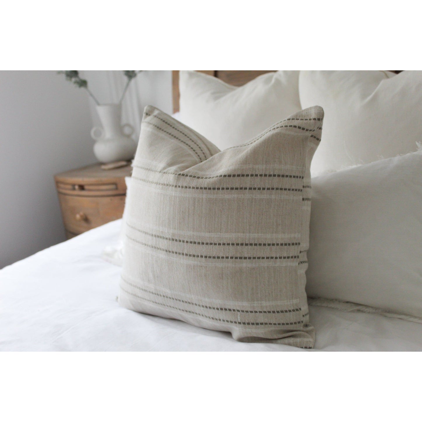 Natural tickling cotton minimalistic cushion 45 x 45cm