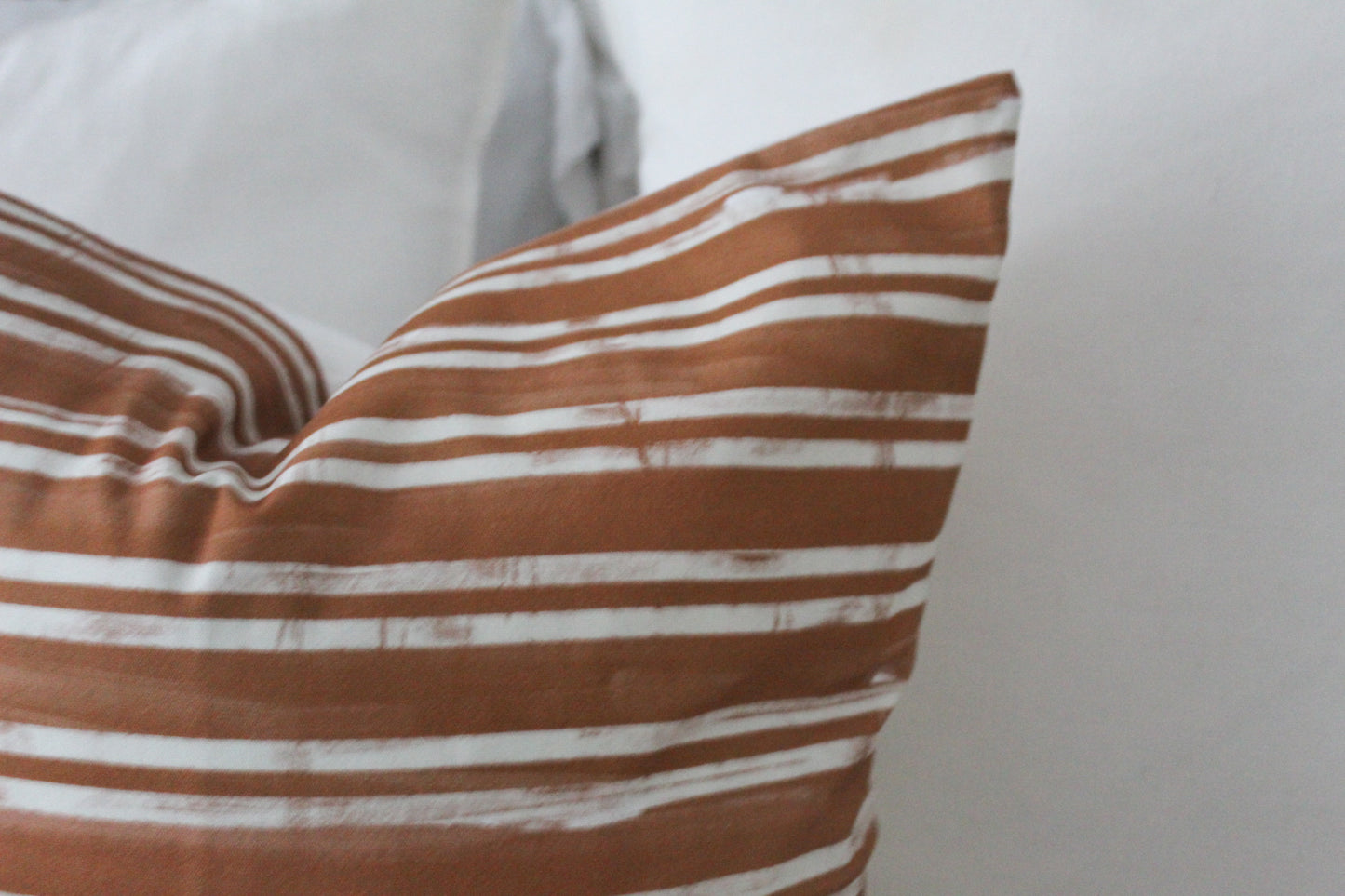 Burnt orange cotton throw pillow 45 x 45cm