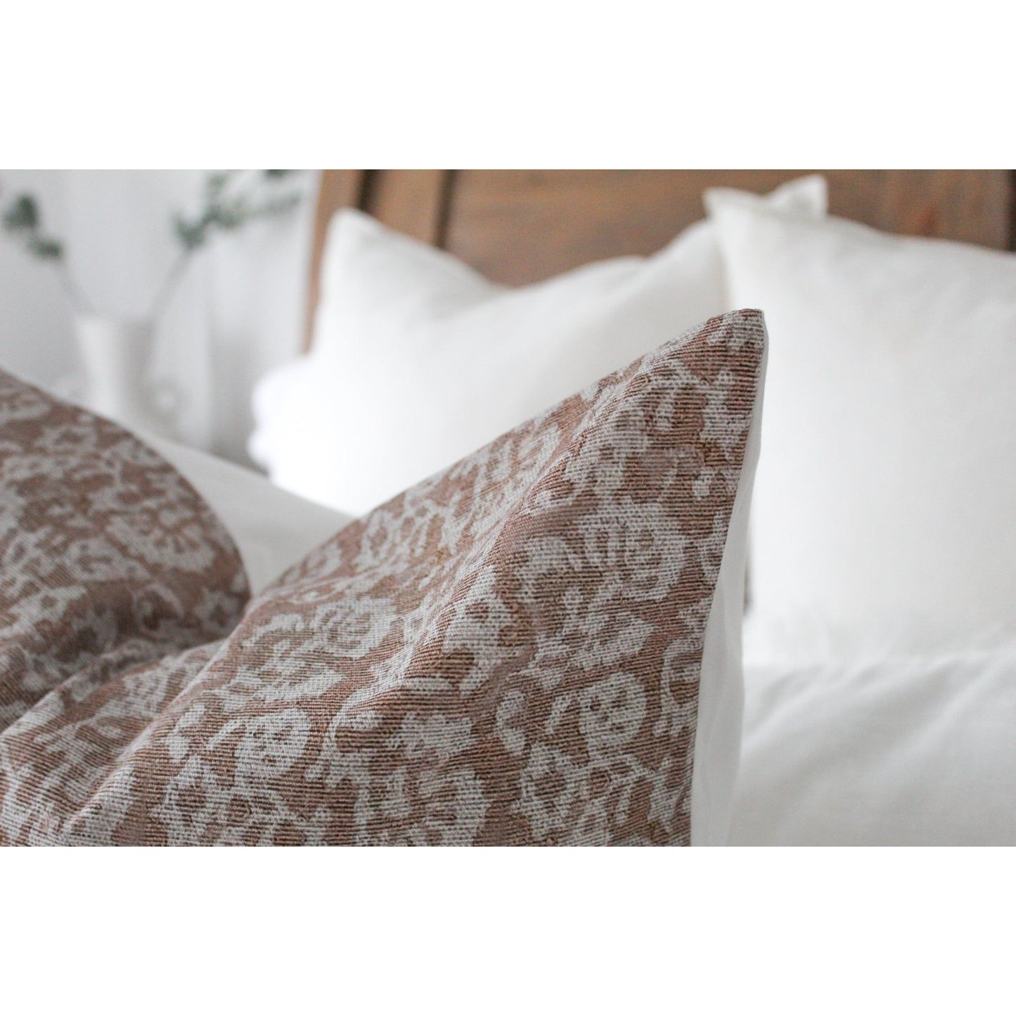 Floral print cotton country cushion 45 x 45xm