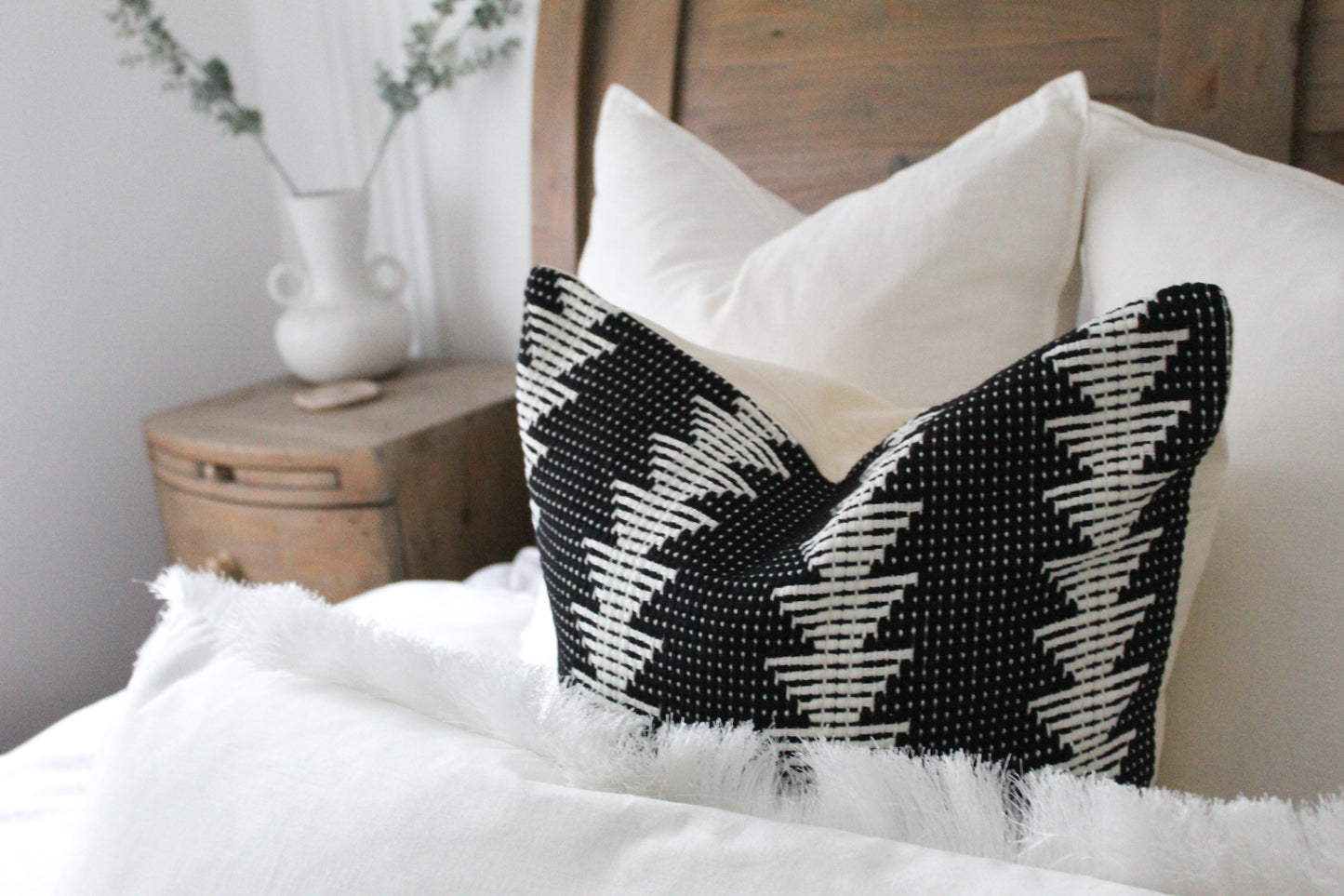 Geometric Black Cushion 45 x 45cm