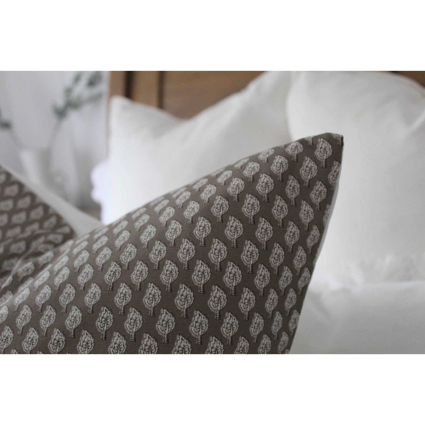 Green country floral 45 x 45cm cushion