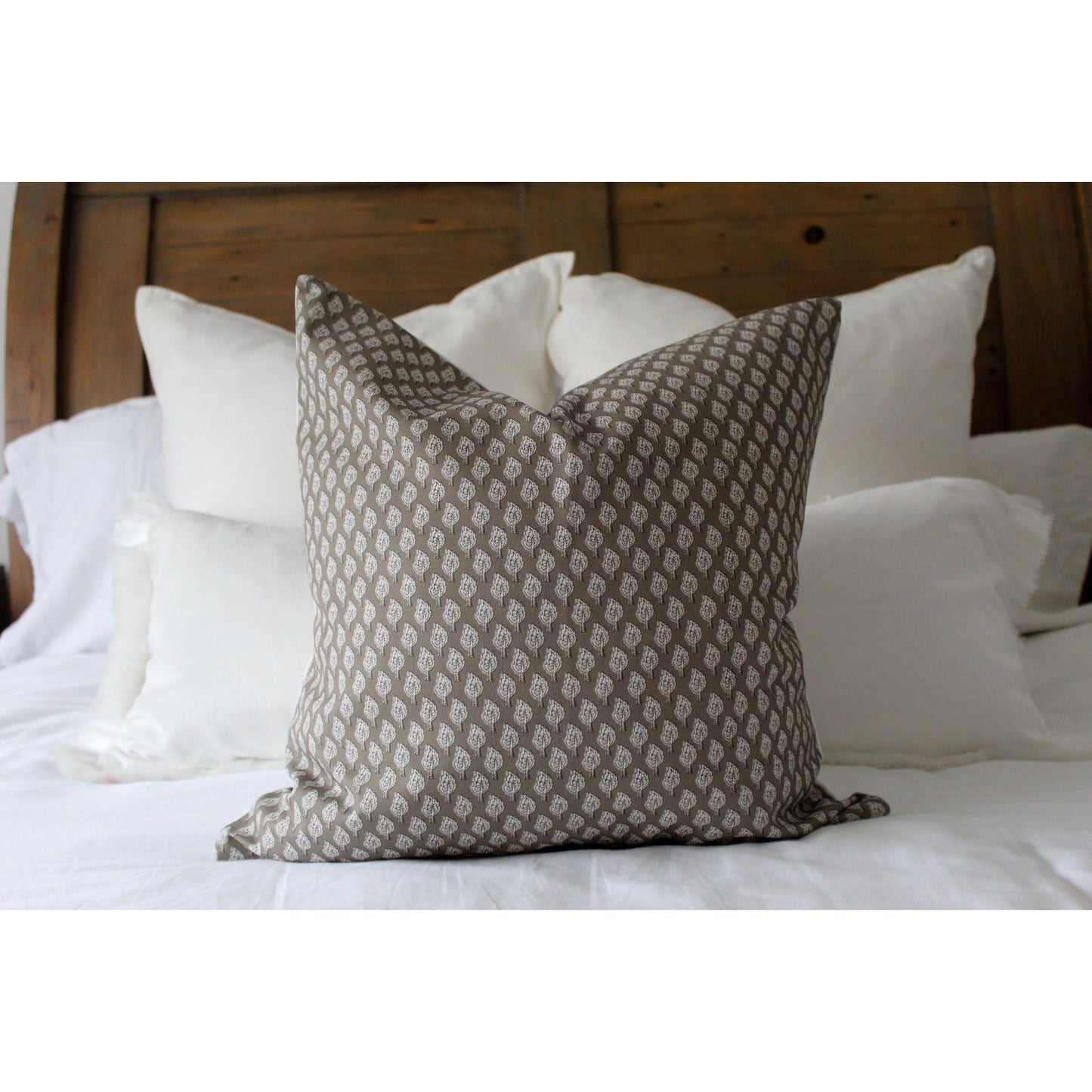 Green country floral 45 x 45cm cushion