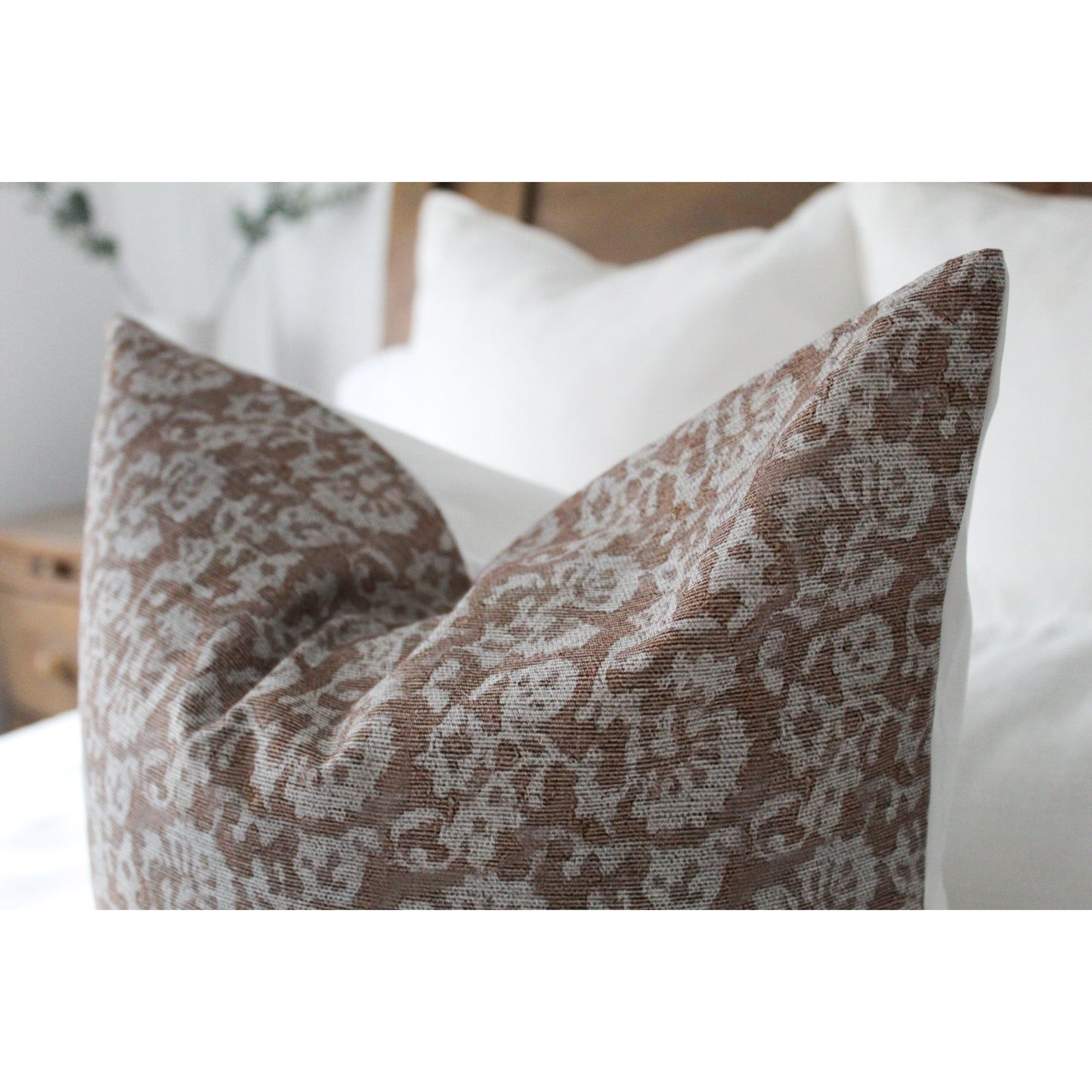 Floral print cotton country cushion 45 x 45xm