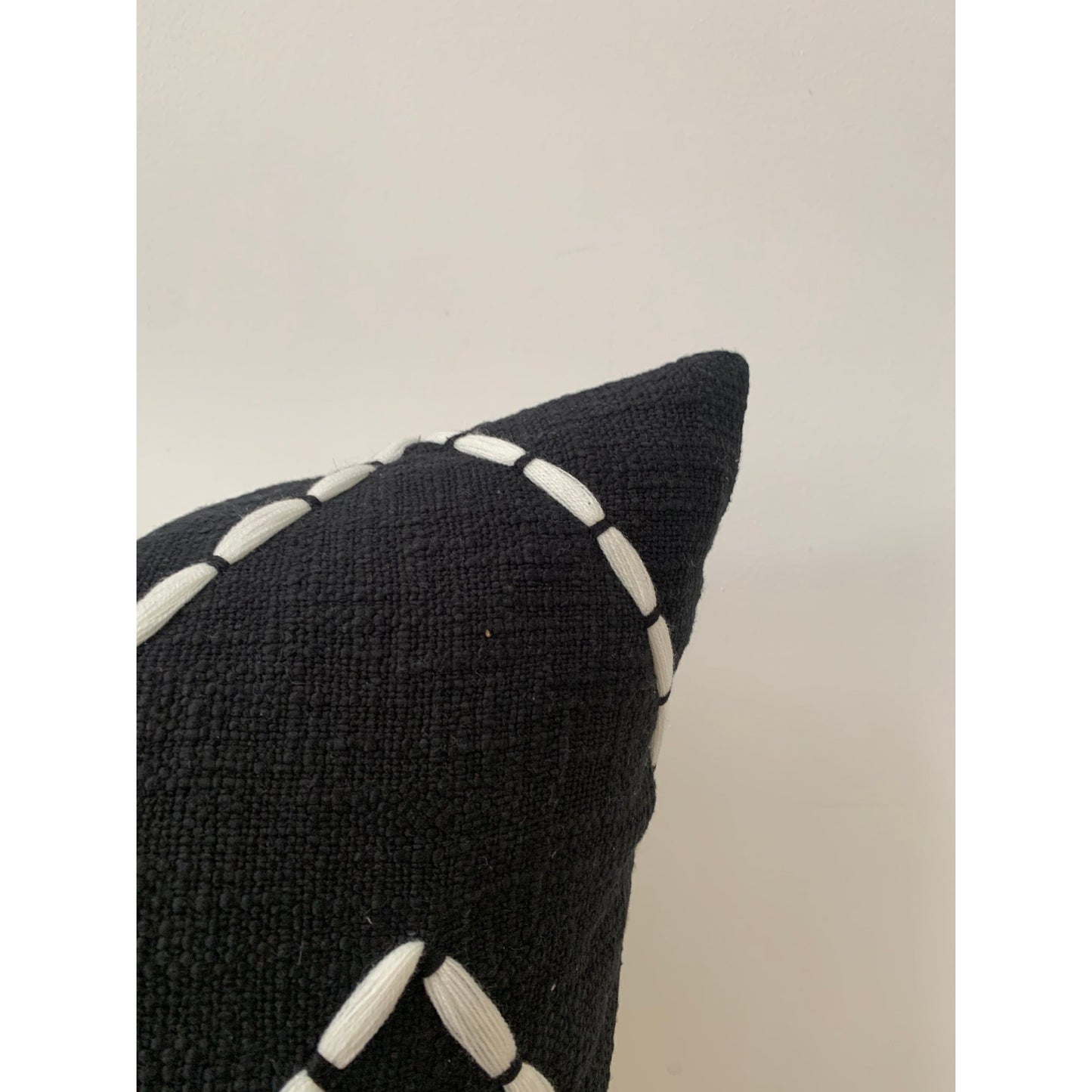 Black and White Cotton Cushion Cover - Delilah