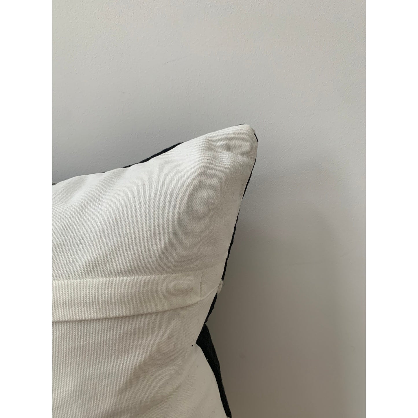 Black and White Cotton Cushion Cover - Delilah