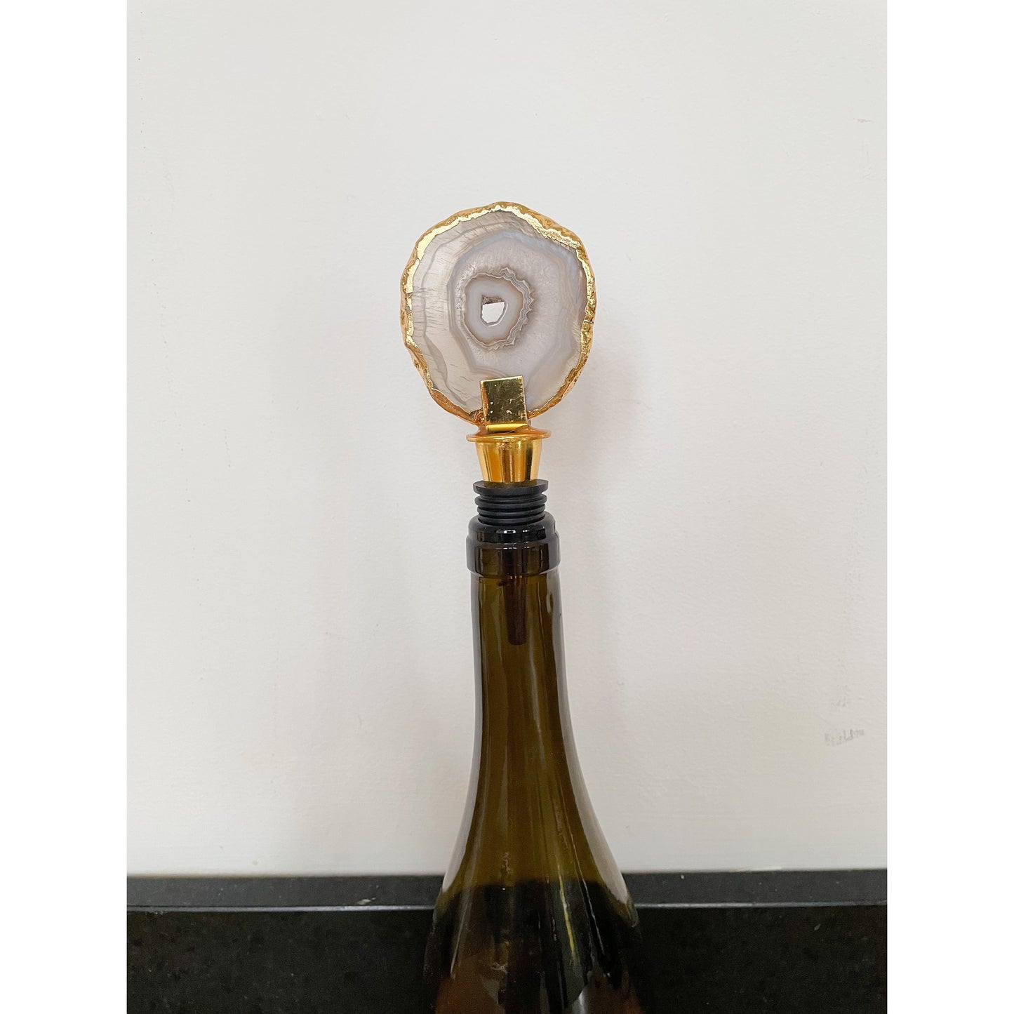 Agate Stone Bottle Stopper in Grey
