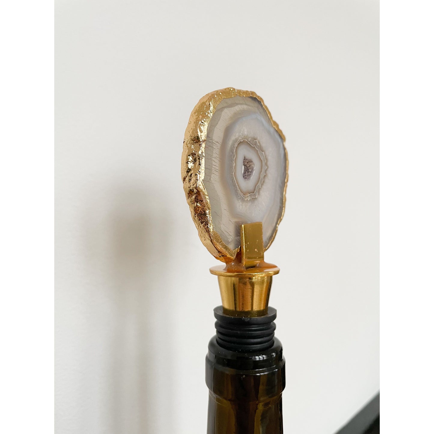 Agate Stone Bottle Stopper in Grey