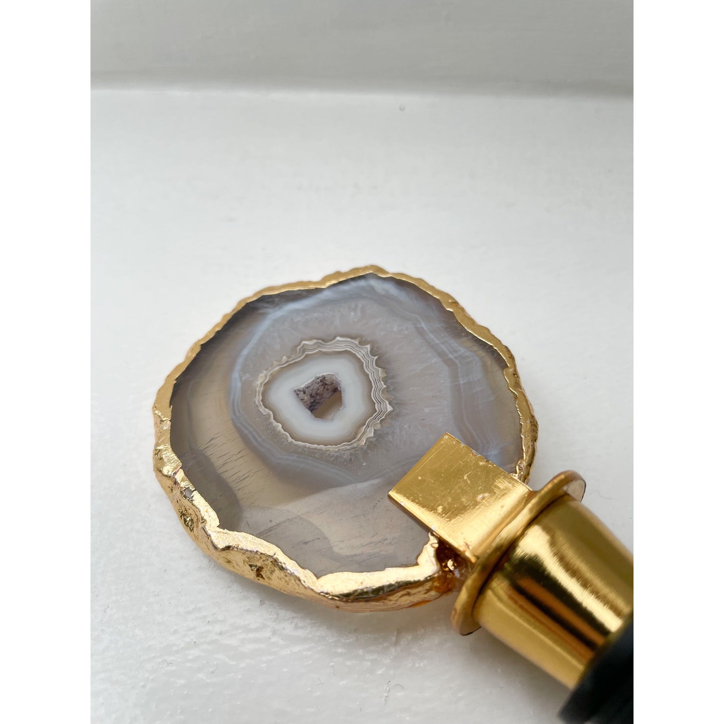 Agate Stone Bottle Stopper in Grey