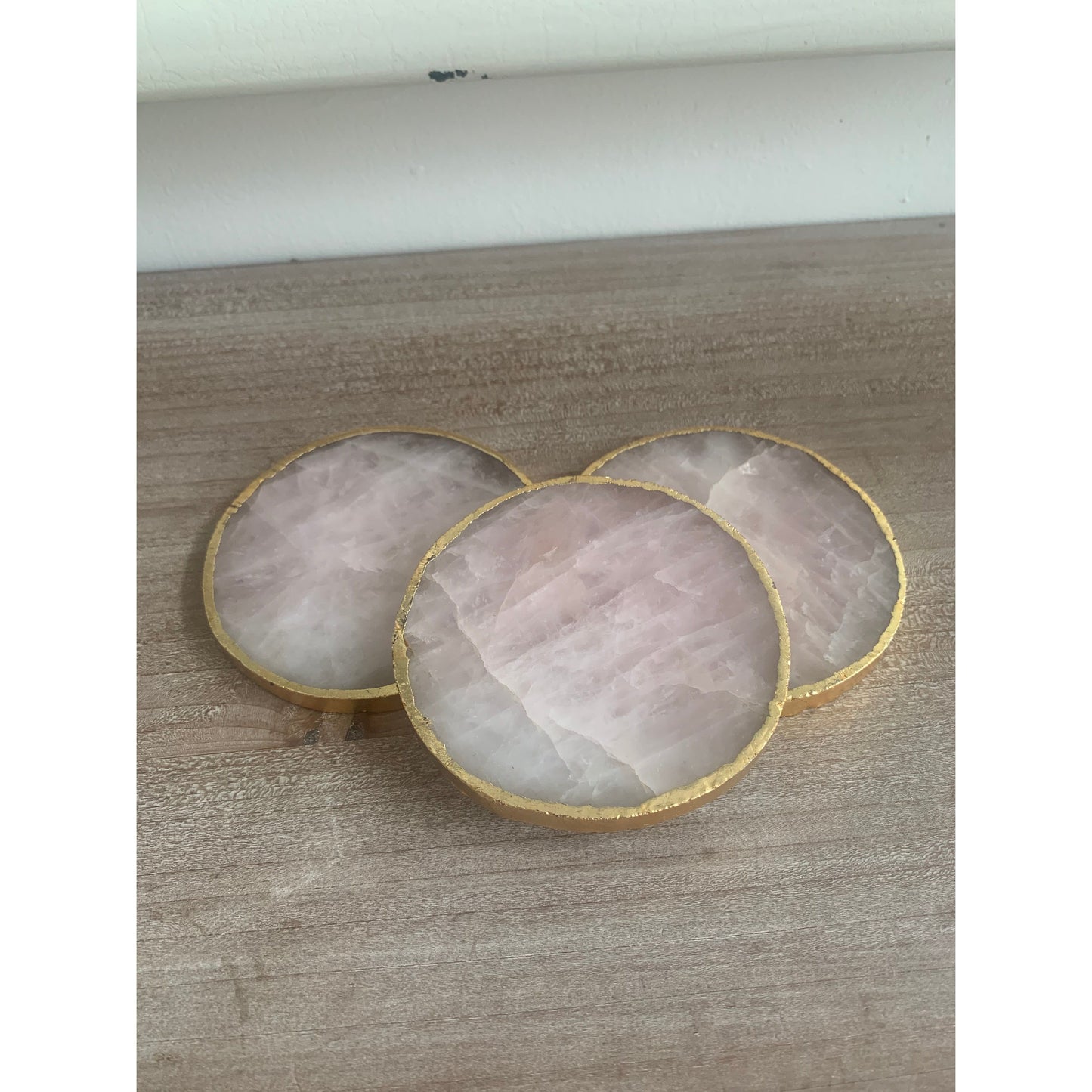 Pink Quartz Agate Stone Coasters