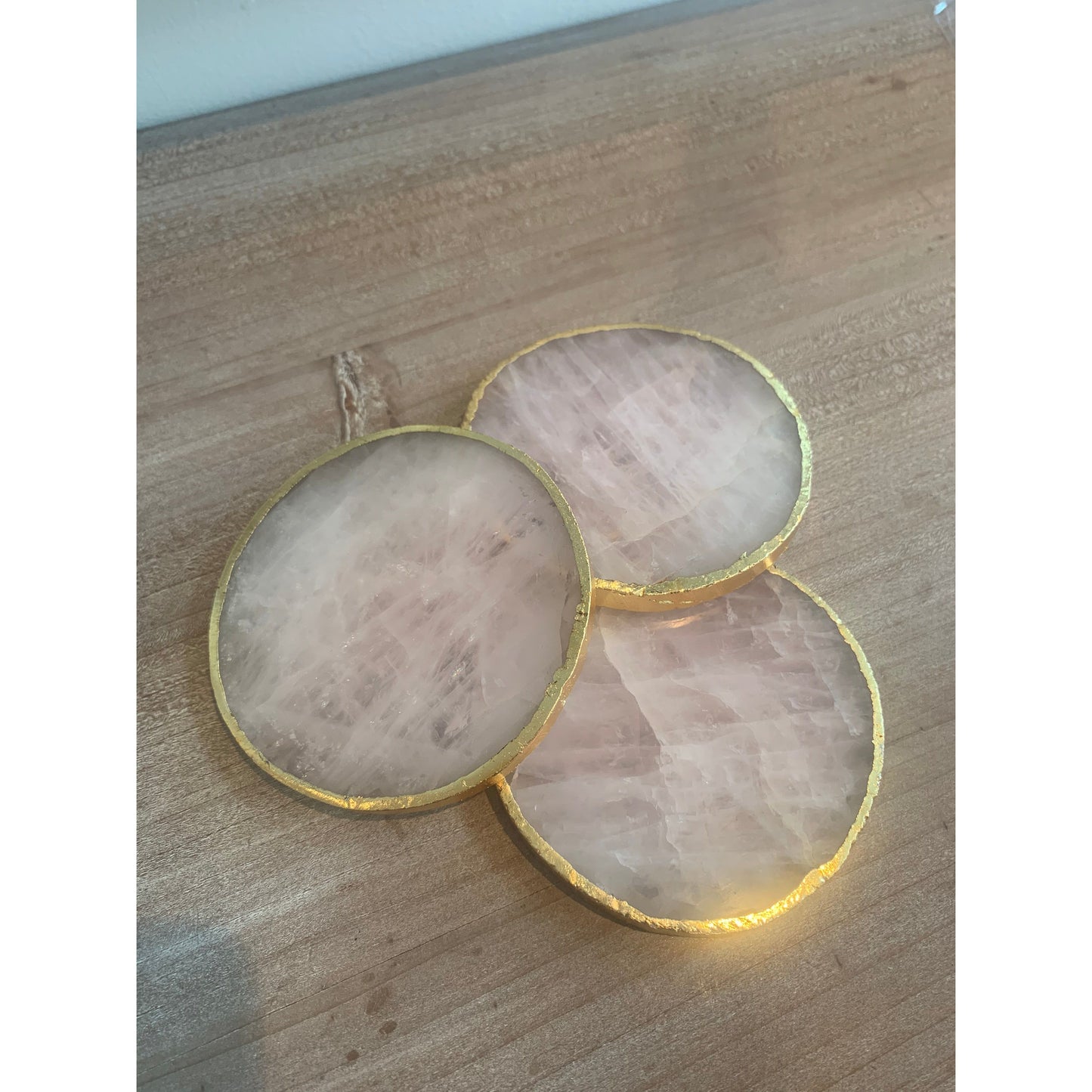 Pink Quartz Agate Stone Coasters