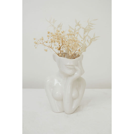 Lady Body and Face Ceramic Vase