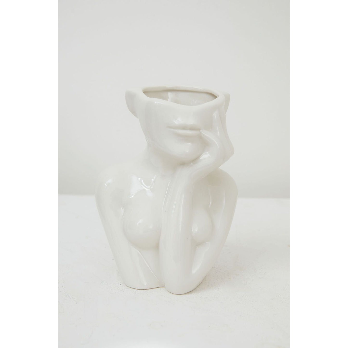 Lady Body and Face Ceramic Vase