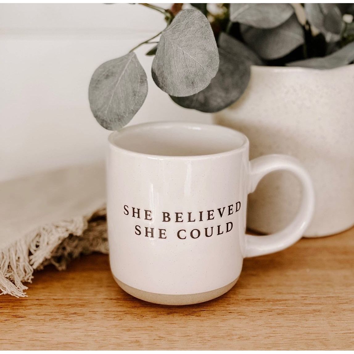 Motivational Stoneware Mugs