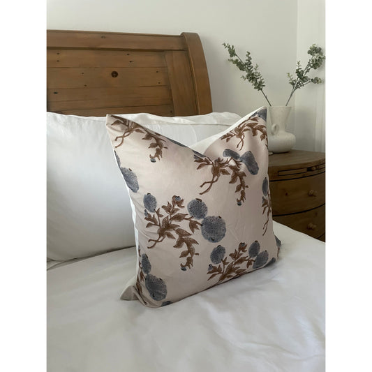 Stone floral print country style cotton pillow cover 45 x 45cm throw pillow