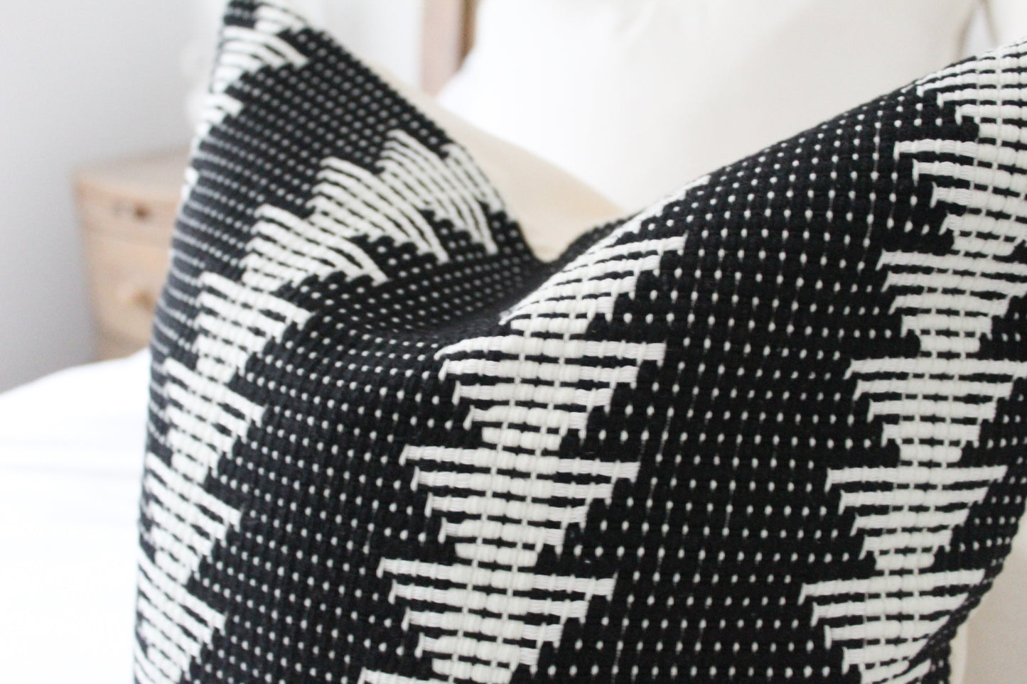 Geometric Black Cushion Cover 45 x 45cm - Betty