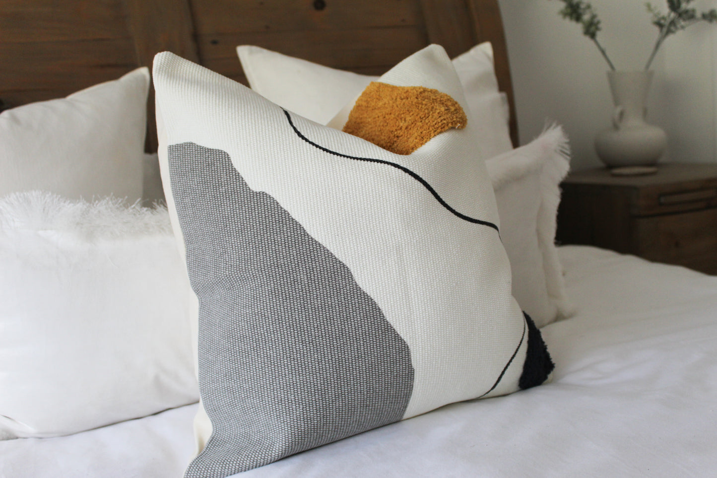 Cream Tufted Cushion Cover 45 x 45cm - Pheobe