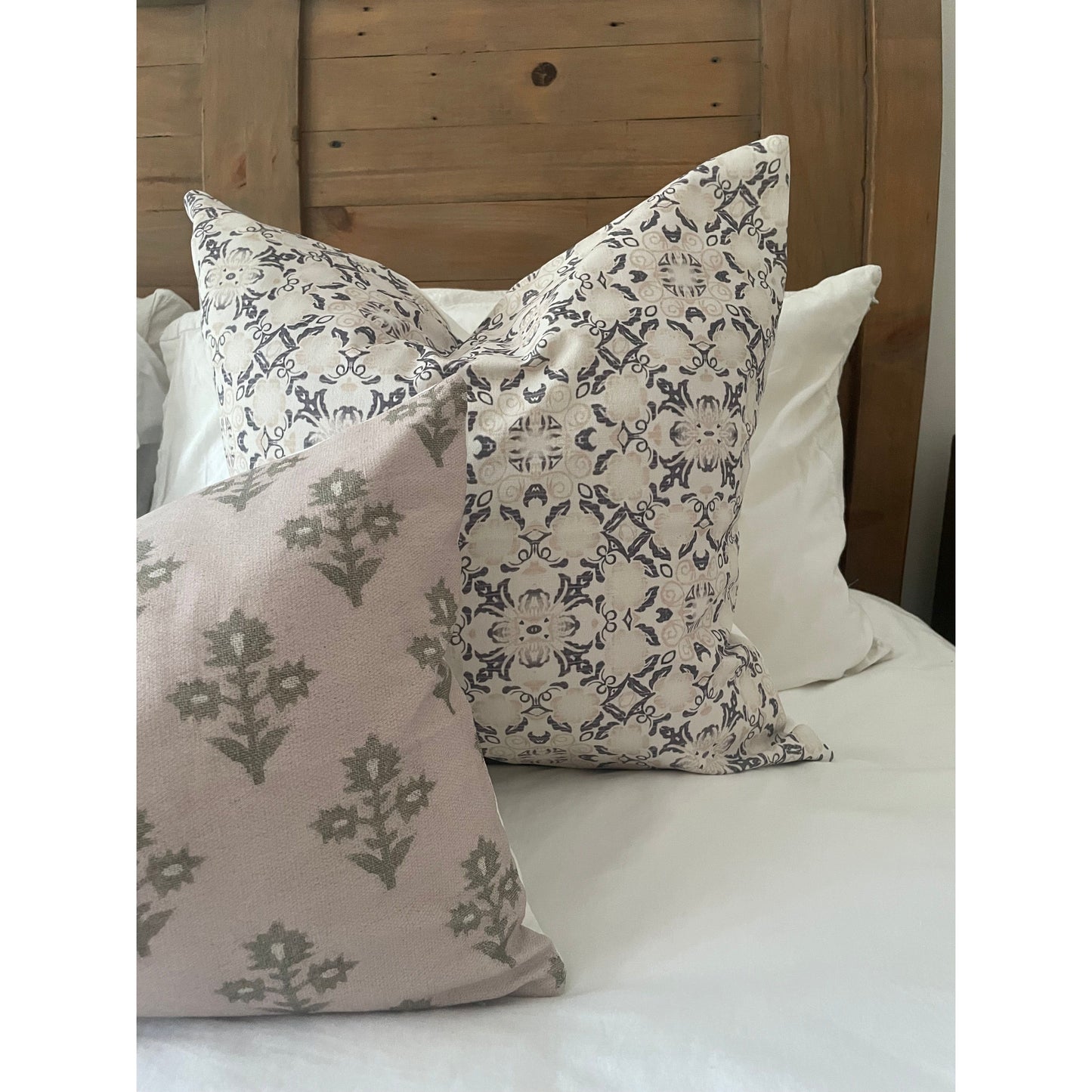 Neutral Floral print Cotton Cushion Cover 45 x 45