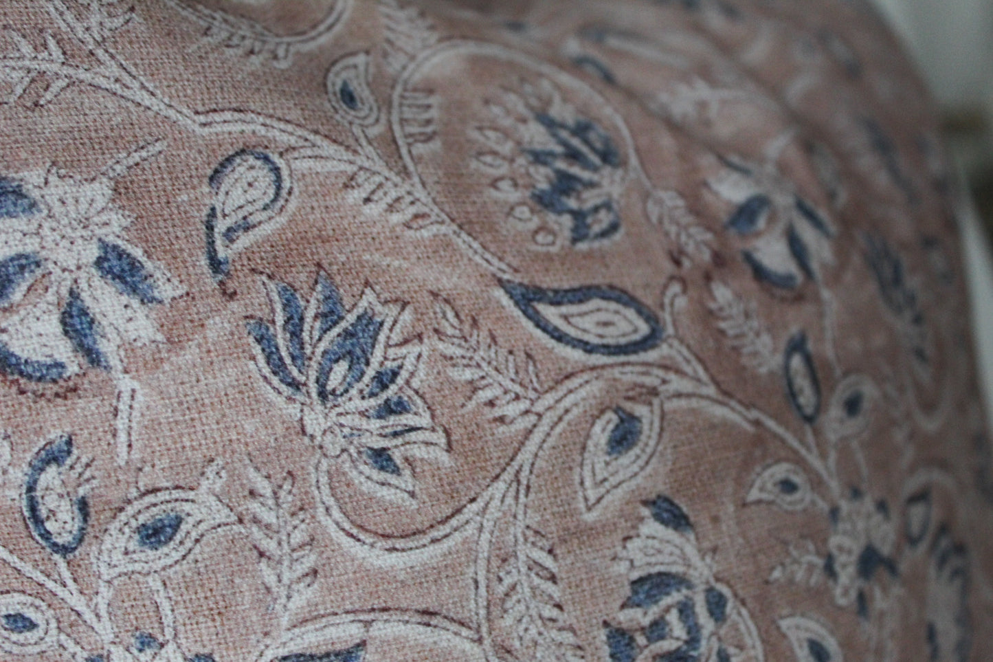 Blush floral cotton pillow cover 50x50cm