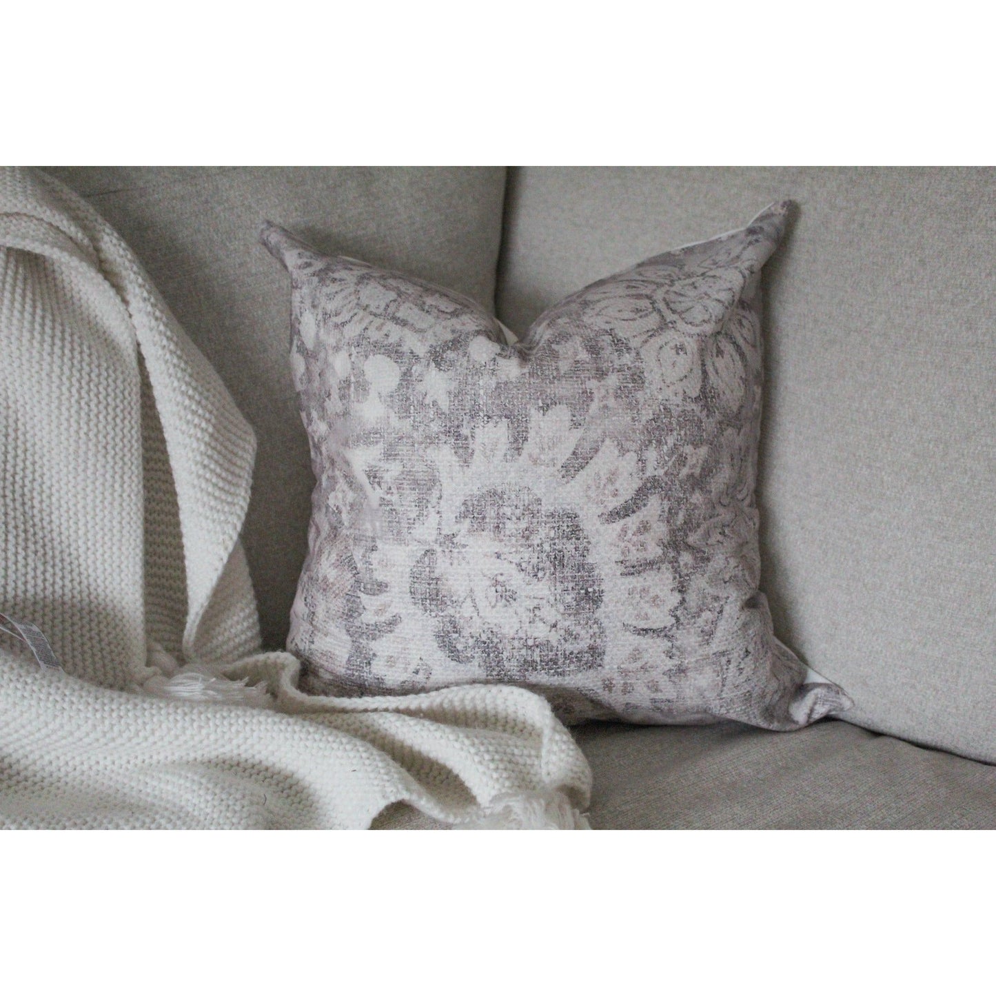 Country floral print cotton country style cushion cover 45 x 45cm