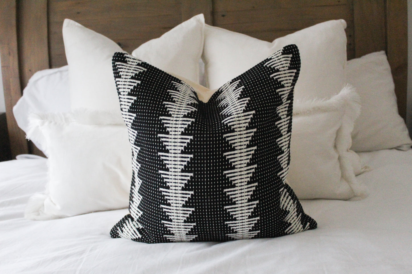 Geometric Black Cushion Cover 45 x 45cm - Betty