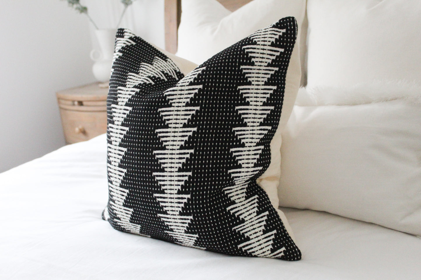 Geometric Black Cushion Cover 45 x 45cm - Betty