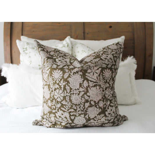 Green country style floral cotton 45 x 45cm decorative pillow case home sofa 18 x 18 inch throw cushion cover home sofa