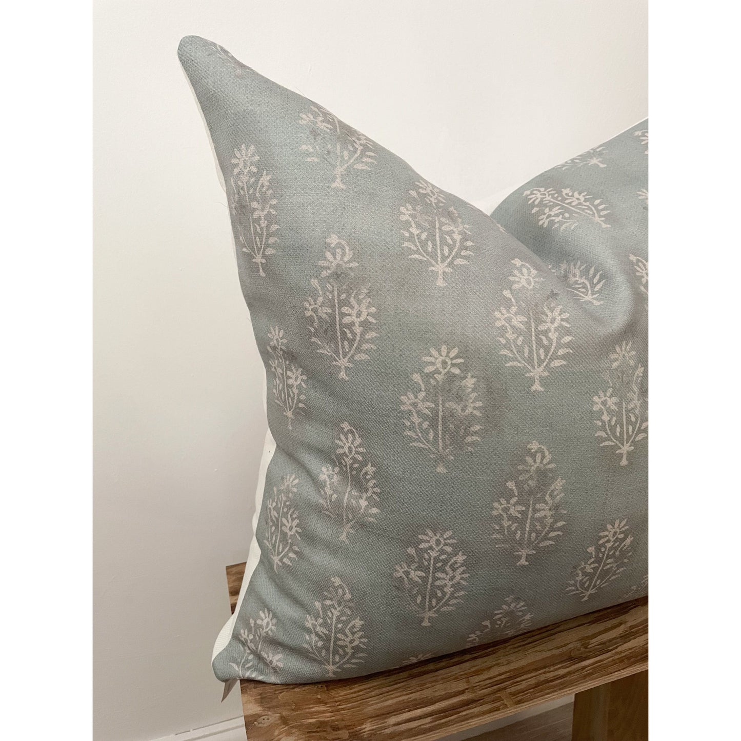 Floral country cushion cover 45 x 45cm, Floral throw grey decorative cotton linen pillow cover home sofa 18 x 18 inch