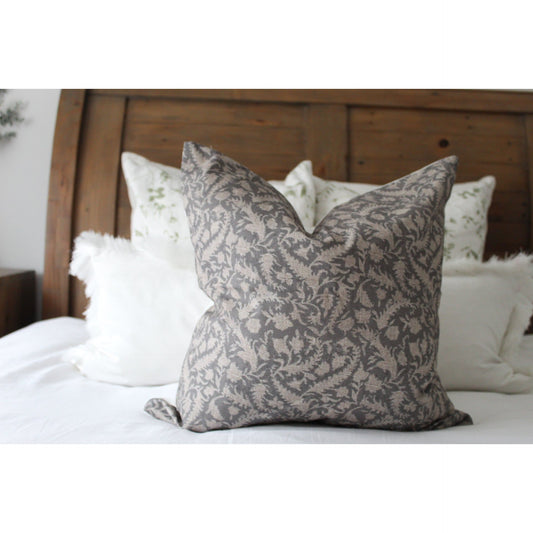 Floral cotton green cotton country style cushion cover 45 x 45cm