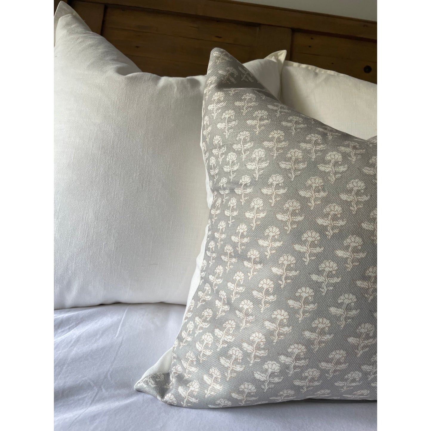 Floral print 45 x 45cm cotton cushion cover, country style linen cushion cover