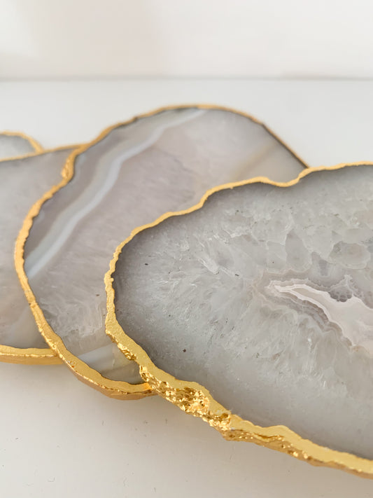 Luxury agate crystal coasters
