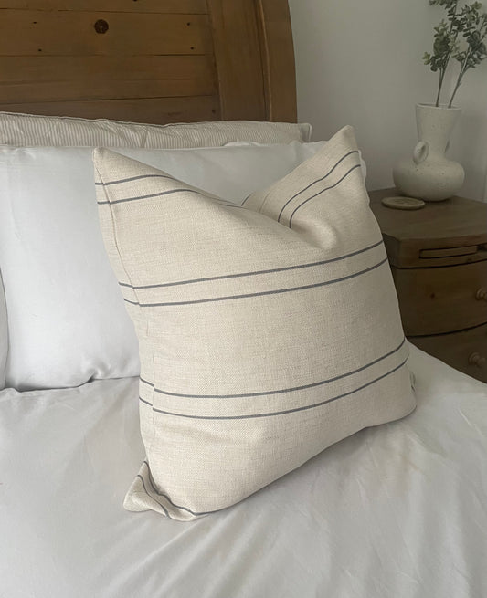 Beige 50 x 50cm cotton country cushion cover