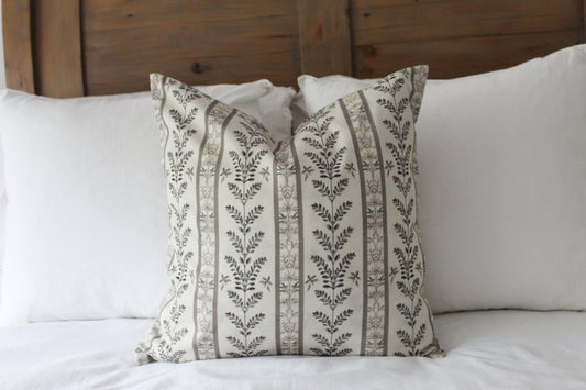 Farmhouse floral print cushion with duck feather insert 45x45cm