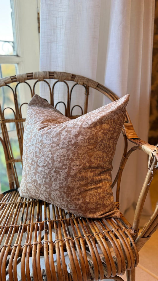 Floral print cotton country cushion 45 x 45xm