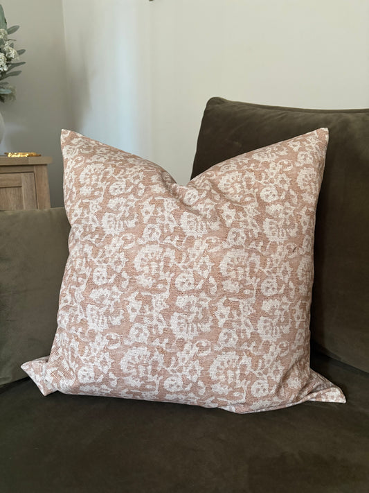 Floral print cotton country cushion 45 x 45xm