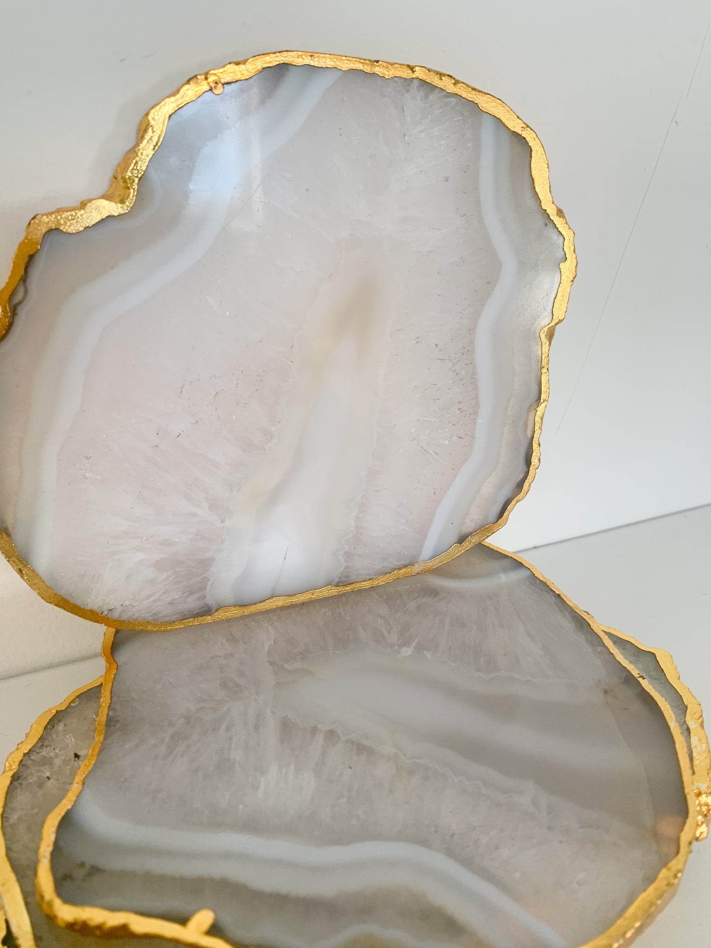 Luxury agate crystal coasters
