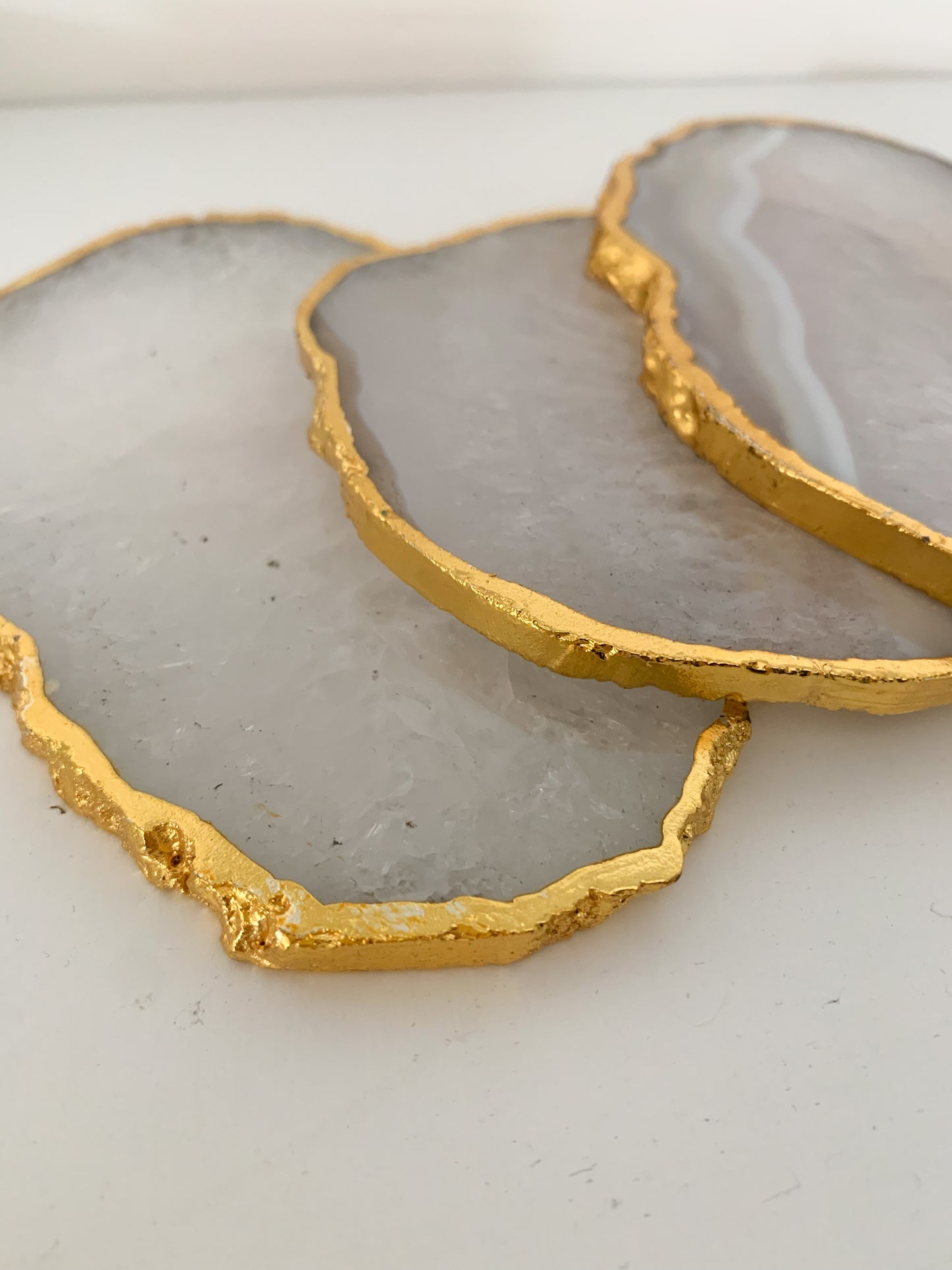 Luxury agate crystal coasters