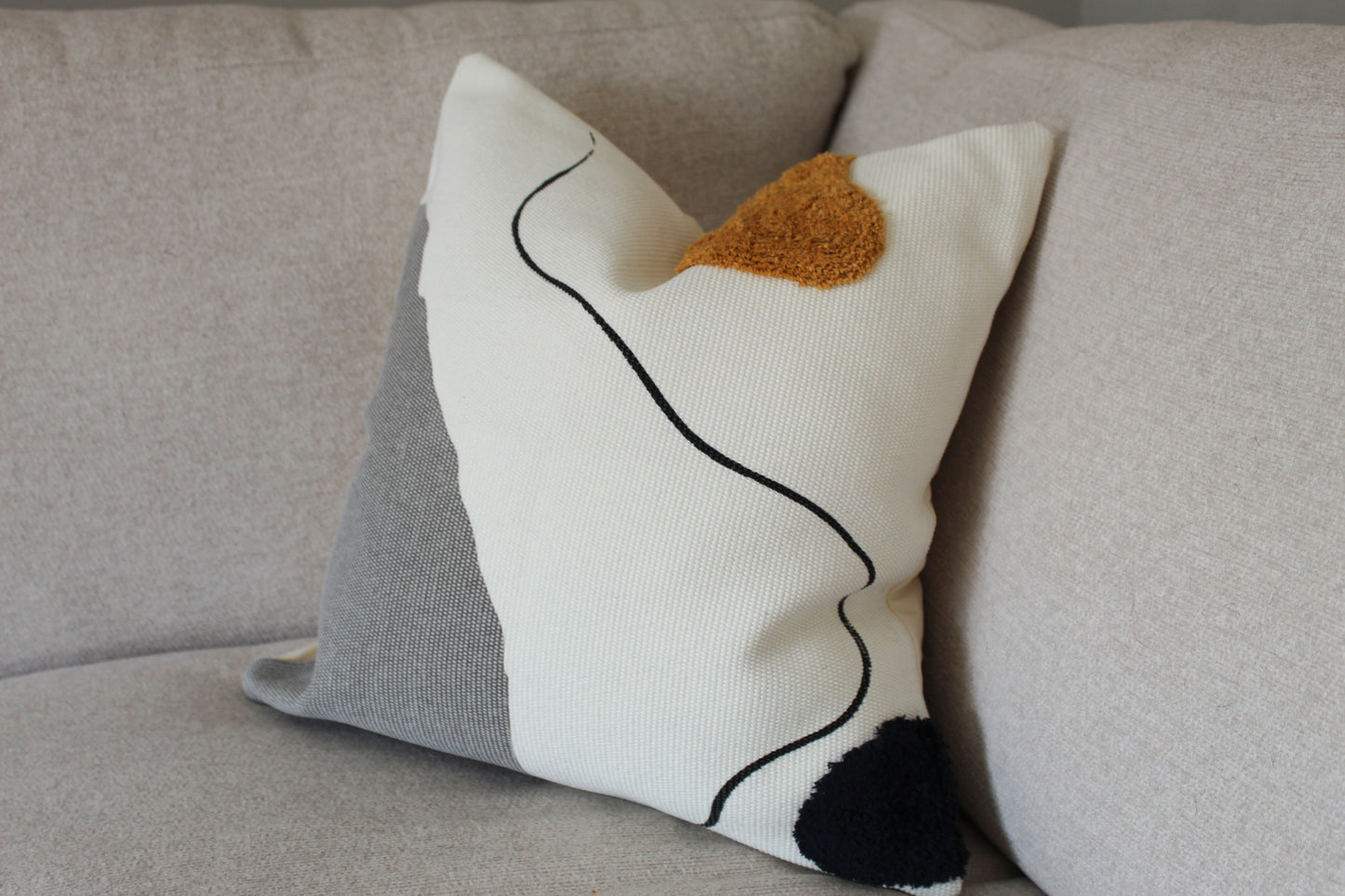 Cream Tufted Cushion Cover 45 x 45cm - Pheobe