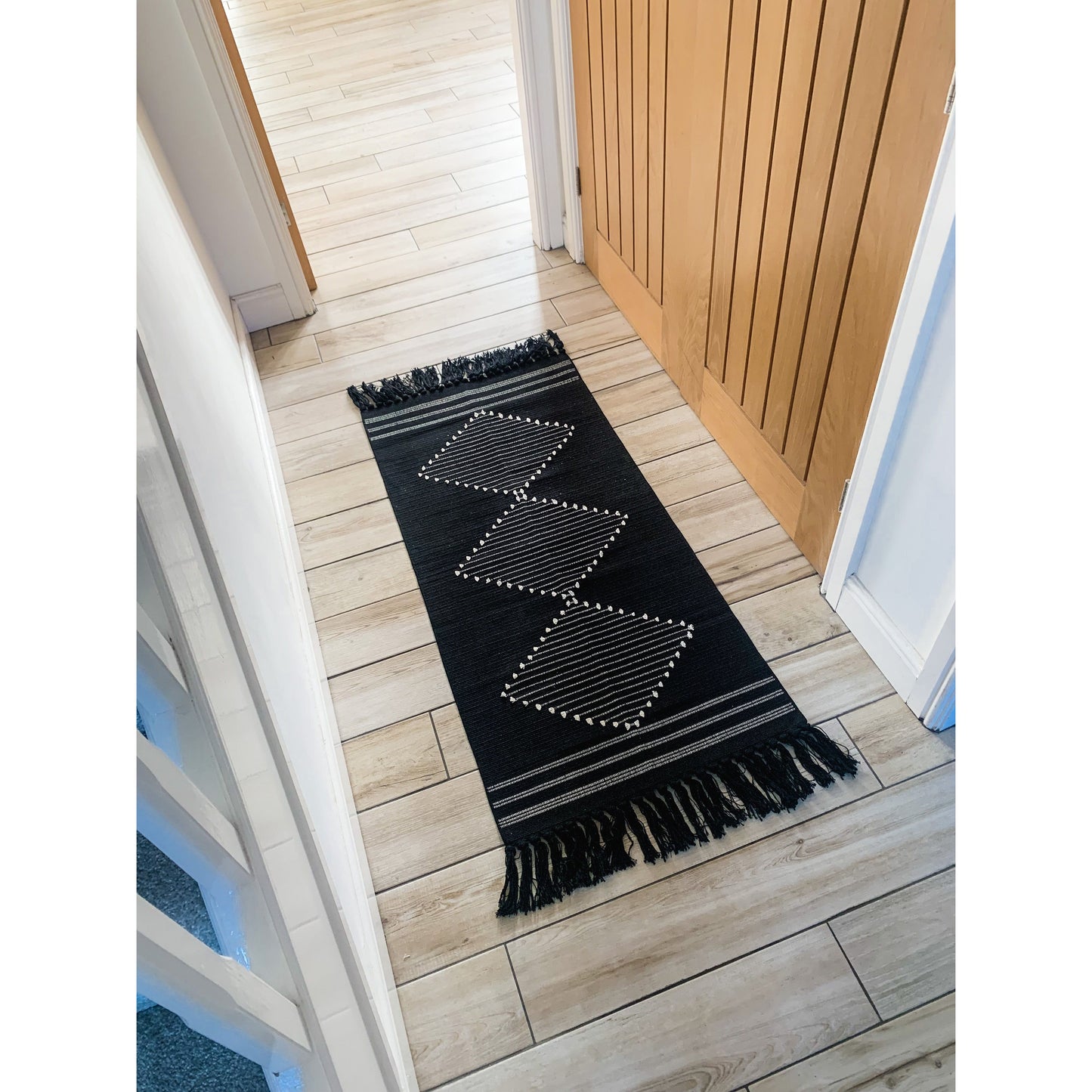 Black Tassel Hallway Runner 60 x 130cm