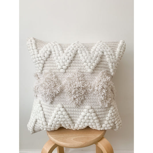 White Dimond Tufted Cushion Cover - Bethany