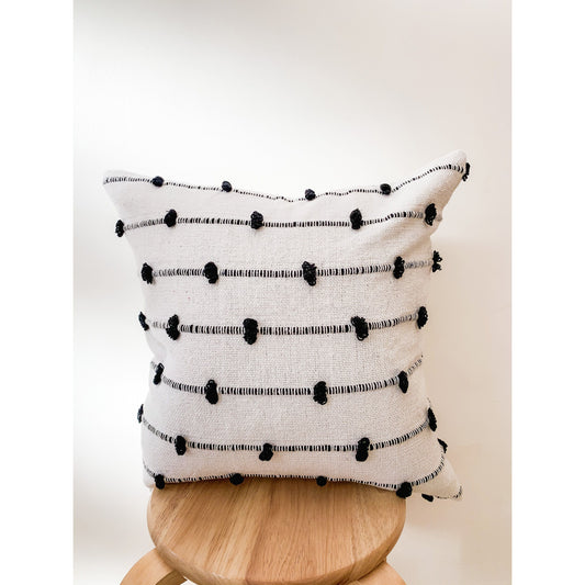 Off-white and Black Scandi Cushion Cover 45 x 45cm - Suzie