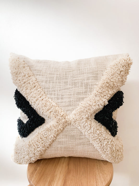 Boho Beige Tufted Cotton Cushion Cover 45 x 45 - Hannah
