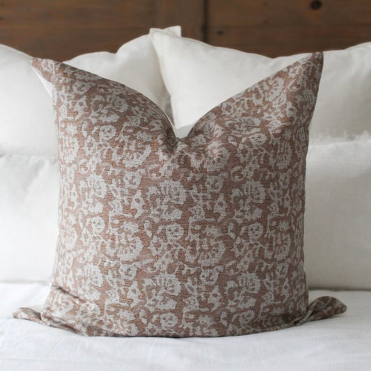 Floral print cotton country cushion 45 x 45xm
