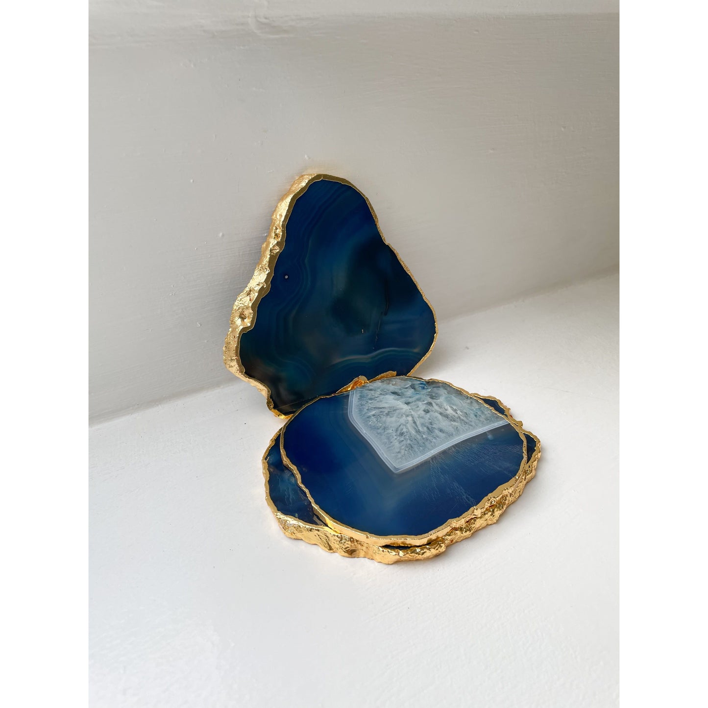 BLUE AGATE STONE COASTERS