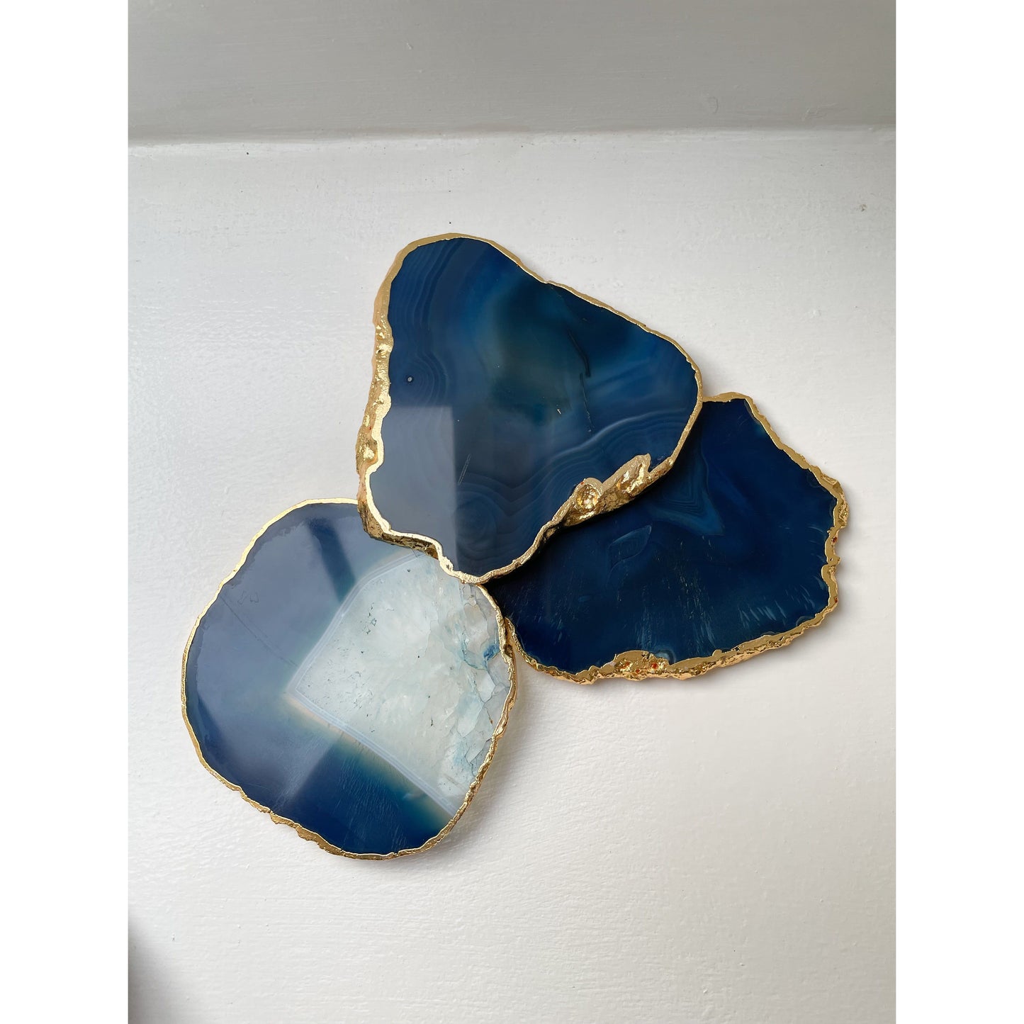 BLUE AGATE STONE COASTERS