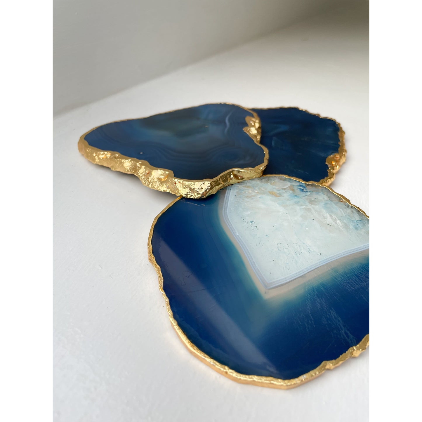 BLUE AGATE STONE COASTERS