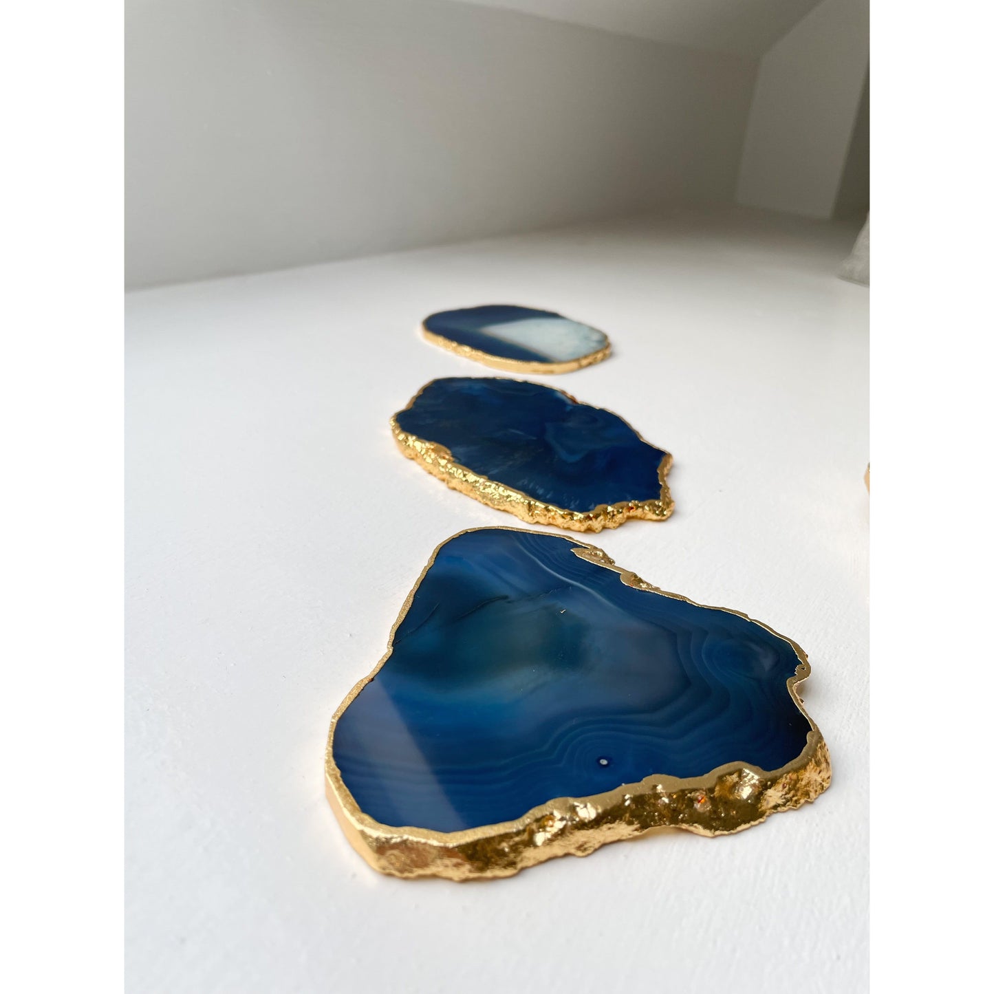 BLUE AGATE STONE COASTERS