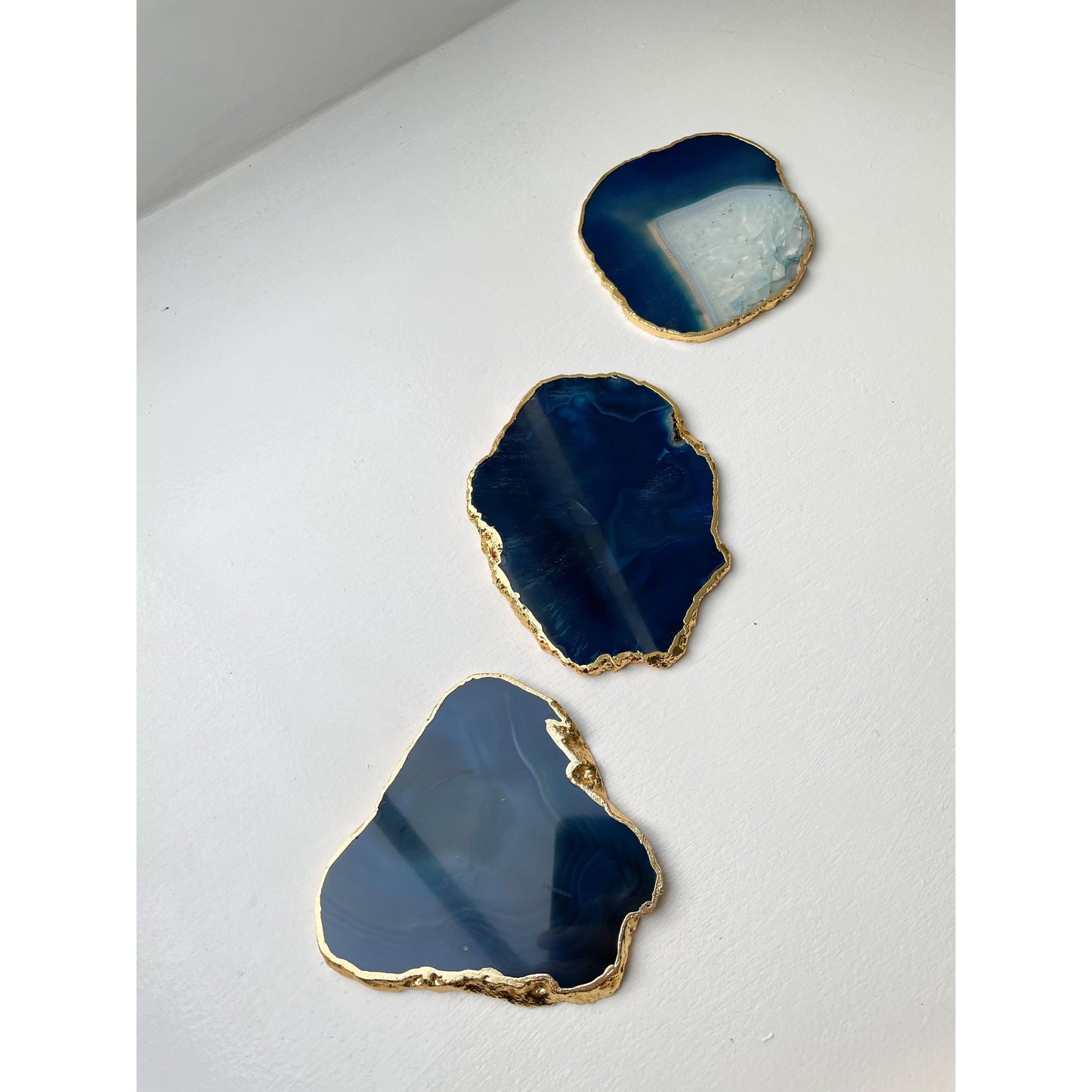 BLUE AGATE STONE COASTERS