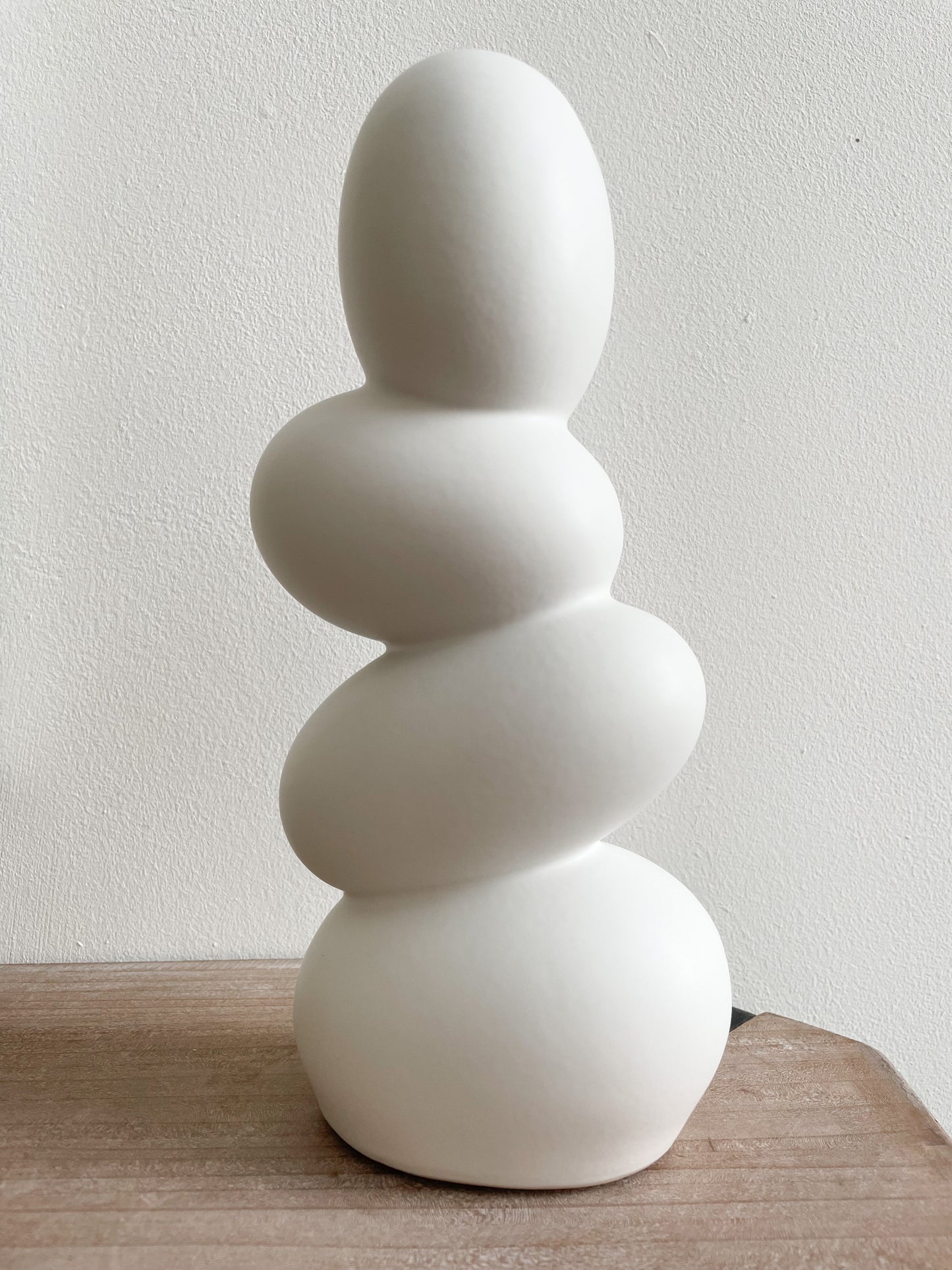 Pebble Ceramic Nordic Vase in White