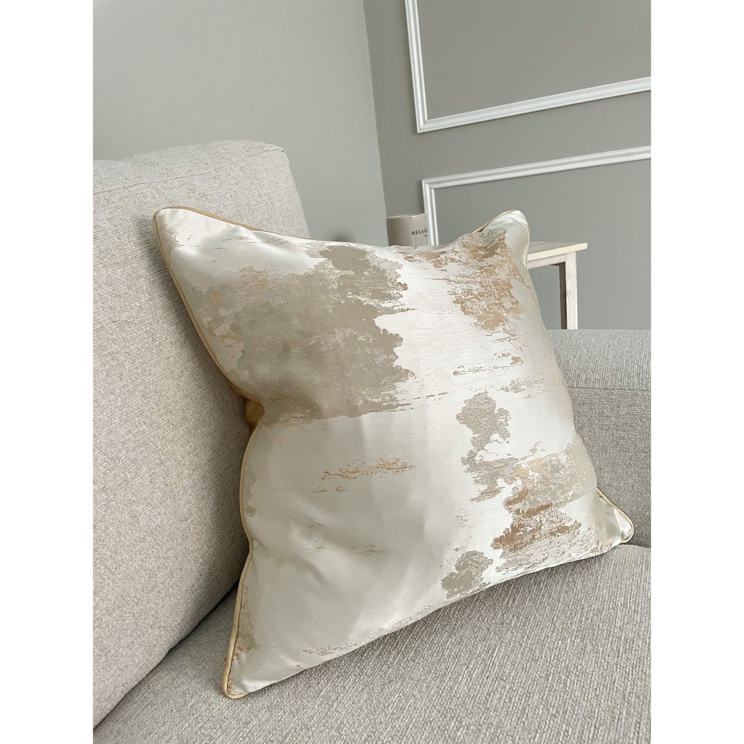 Champagne Satin 45 x 45cm Cushion Cover